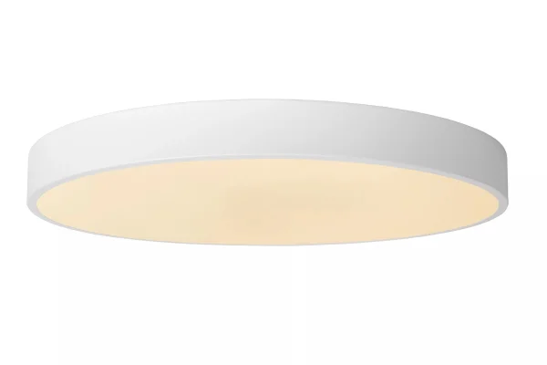 Lucide Unar - plafonnier - Ø 50 x 5 cm - 36W LED dimmable inclus - 3 niveaux de dimmer - blanc