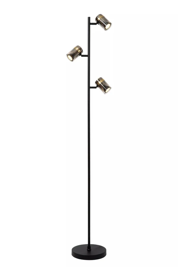 Lucide Upton - lampadaire - Ø 23 x 154 cm - fumé