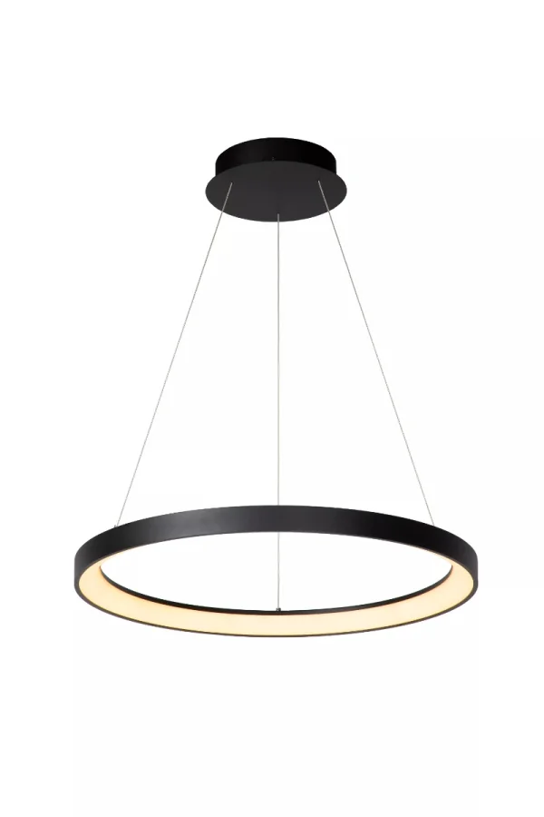 Lucide Vidal - lampe suspendue - Ø 58 x 70 cm - 50W LED inclus - noir
