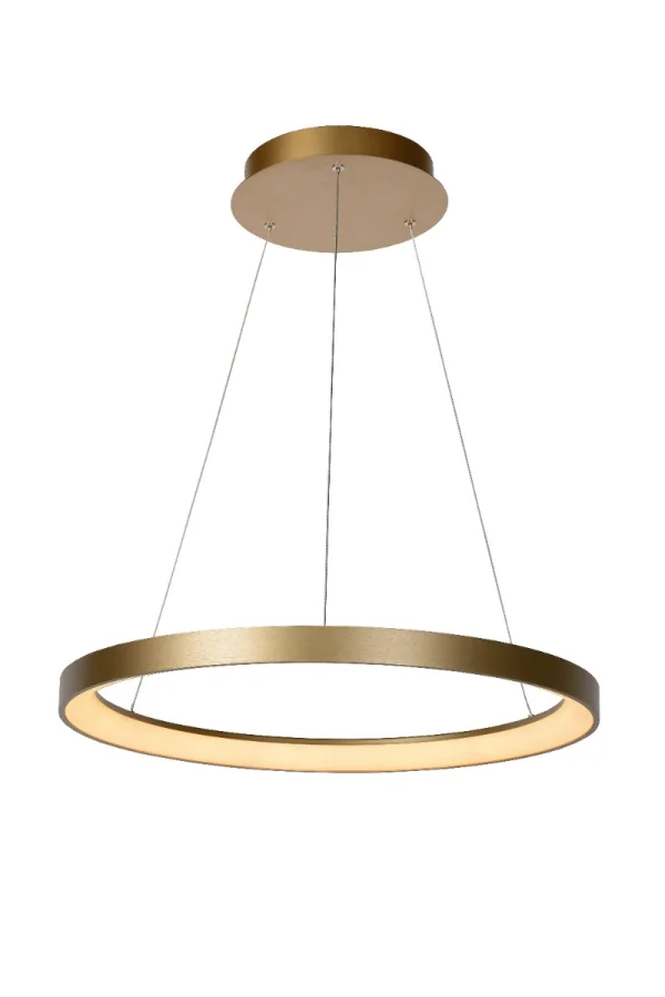 Lucide Vidal - lampe suspendue - Ø 58 x 70 cm - 50W LED inclus - or mat/laiton.