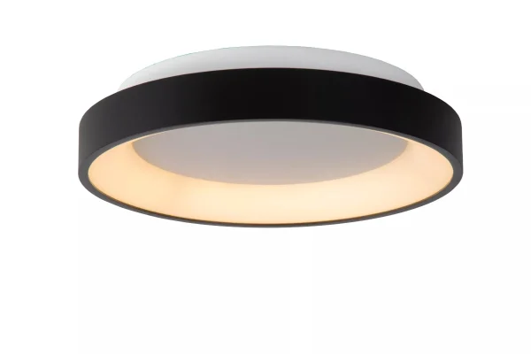 Lucide Vidal - plafonnier - Ø 28 x 6 cm - 21W LED inclus - noir