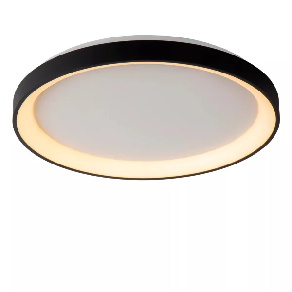 Lucide Vidal - plafonnier - Ø 48 x 6 cm - 38W LED inclus - noir