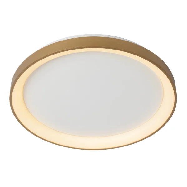Lucide Vidal - plafonnier - Ø 48 x 6 cm - 38W LED inclus - or mat/laiton.