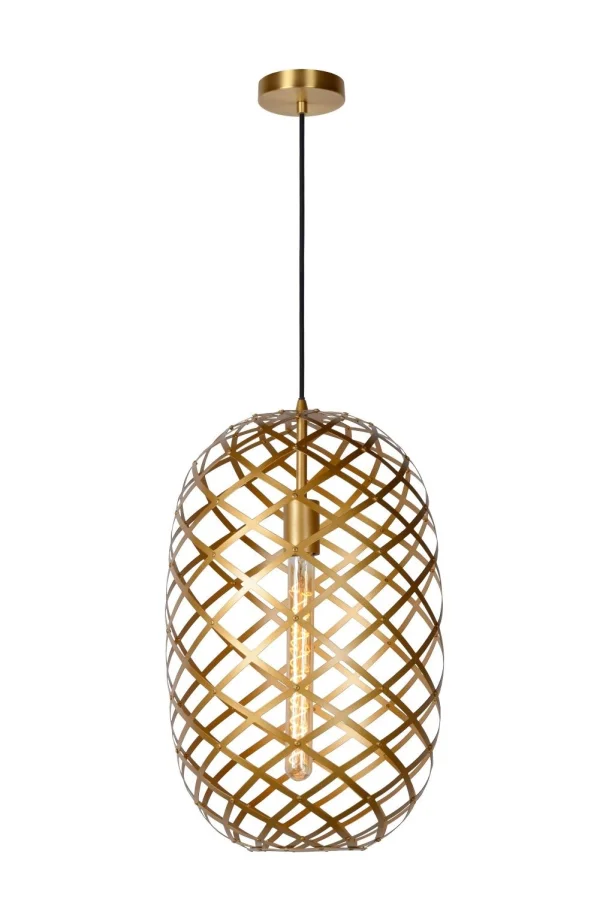 Lucide Wolfram - lampe suspendue - Ø 32 x 180 cm - or mat