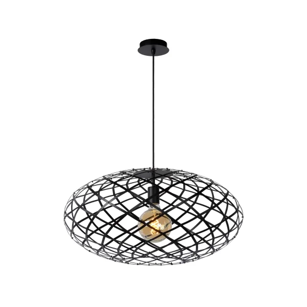 Lucide Wolfram - lampe suspendue - Ø 65 x 162 cm - noir