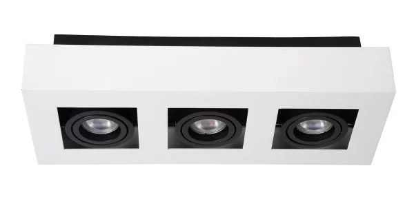 Lucide Xirax - spot en saillie - 36 x 14 x 8,8 cm - 3 x 5W LED dimmable inclus - dim to warm - white