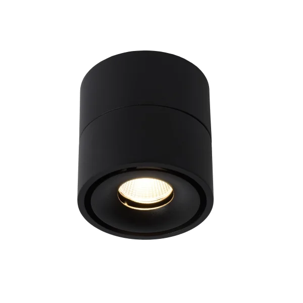 Lucide Yumiko - spot en saillie 1L - Ø 7,8 x 8,2 cm - 8W LED dimmable inclus - noir