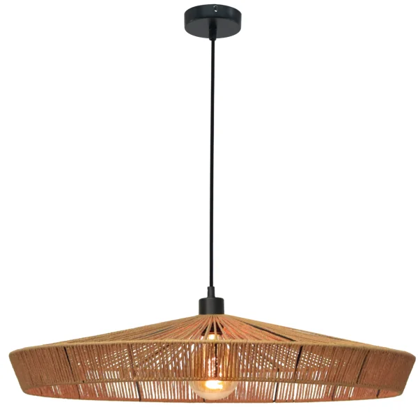 Lucide Yunkai - lampe suspendue - Ø 70 x 145 cm - rotin