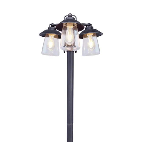 Lutec Cate - poteau de jardin - 43 x 43 x 190 cm - IP44 - noir antique