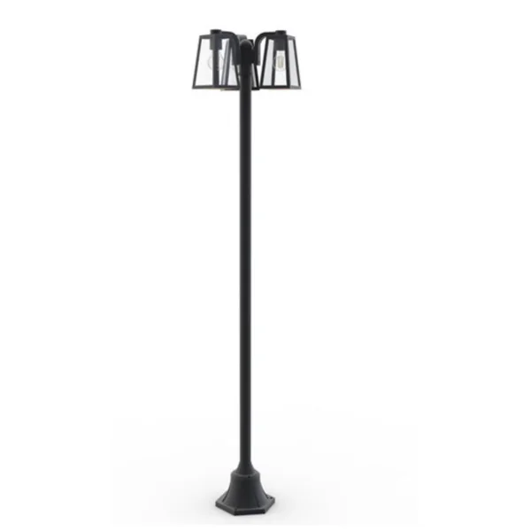 Lutec Fia - lampadaire - Ø 42,4 x 186,8 cm - IP44 - noir