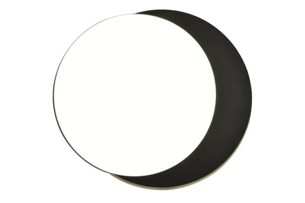 Lutec Goleta - plafonnier d'extérieur - Ø 30 x 6,3 cm - 24,3W LED dimmable inclus - 3000K à 5000K - IP54 - noir mat