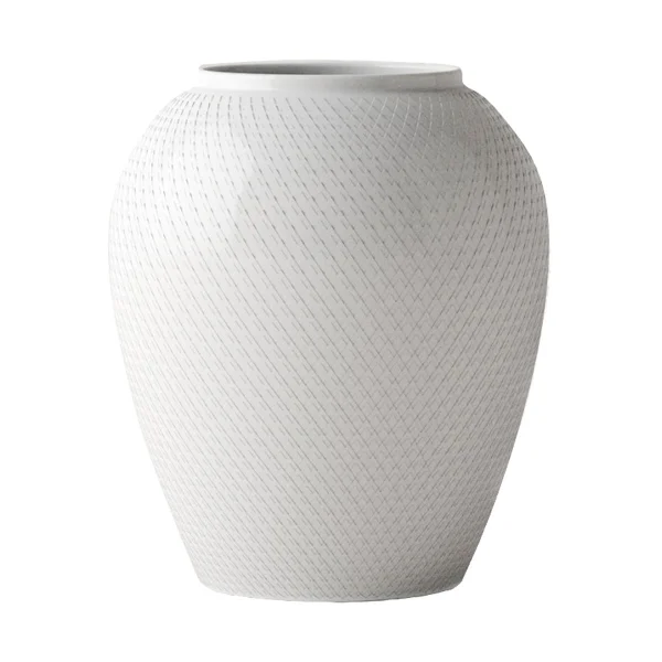 Lyngby Porcelæn Vase Rhombe Ø21,5 cm Blanc