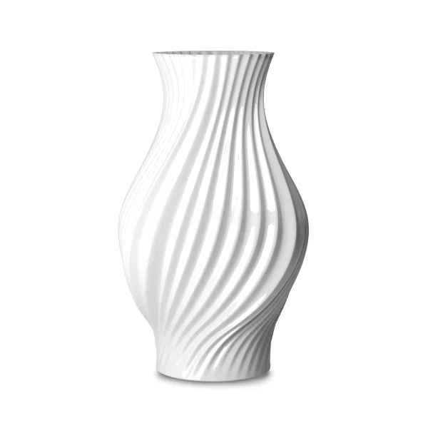 Lyngby Porcelæn Vase Twist 25 cm Blanc