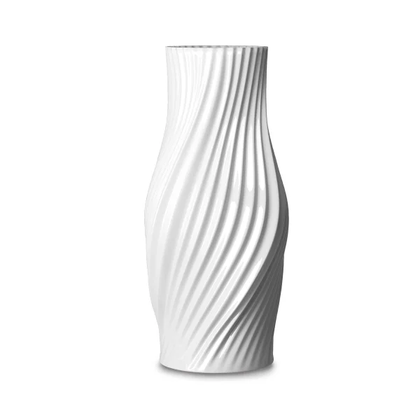 Lyngby Porcelæn Vase Twist 31 cm Blanc