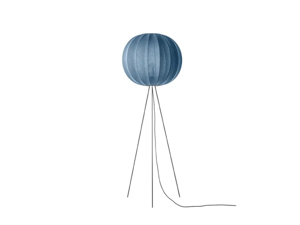 Made By Hand - Knit-Wit 60 Lampadaire Rond Haut Blue Stone