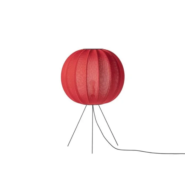 Made By Hand - Knit-Wit 60 Round lampe sur pied, rouge, 100 cm