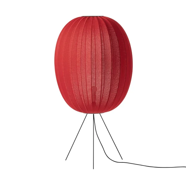 Made By Hand Lampe sur pied Knit-Wit 65 High Oval Medium Maple red