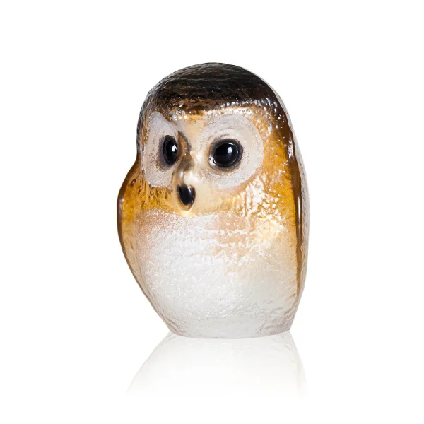 Målerås Glasbruk Sculpture de verre Safari hibou Petit