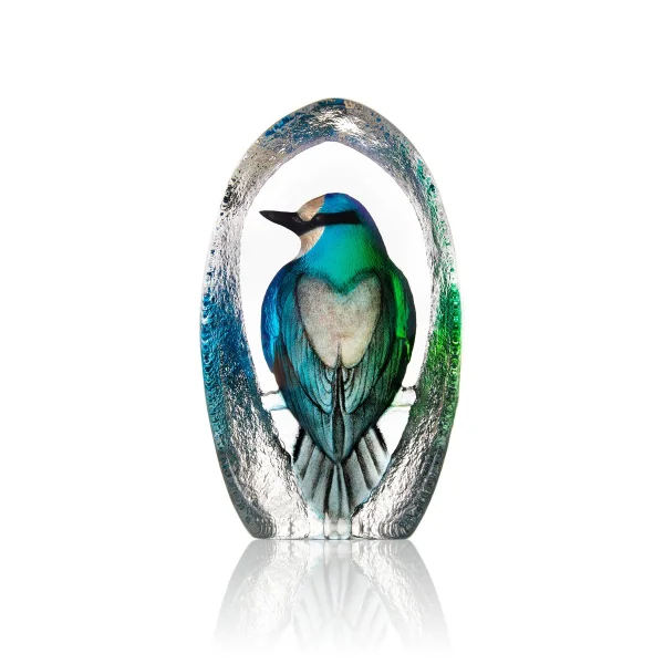 Målerås Glasbruk Sculpture en verre Wildlife Colorina 17,5 cm Bleu