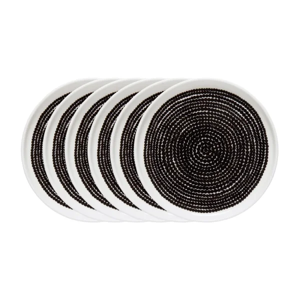Marimekko Assiette Räsymatto Ø 25 cm – 6 pièces petits points