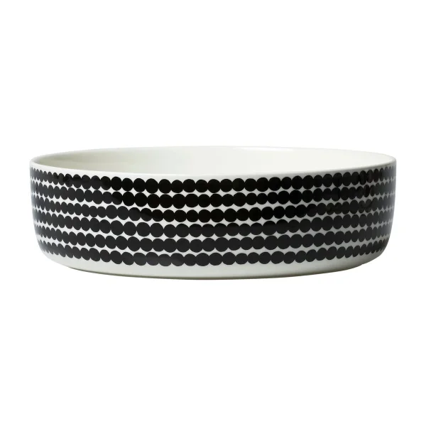 Marimekko Bol de service Oiva Räsymatto 3 L Blanc-noir