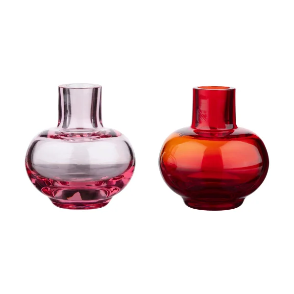 Marimekko Mini vase 2 pièces Rubis rouge-rose