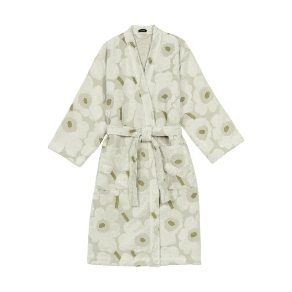 Marimekko Peignoir Pieni Unikko L Green umber-cream