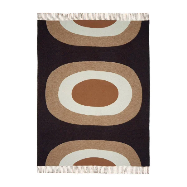 Marimekko Plaid Melooni 130x170 cm Marron-blanc cassé-bleu foncé