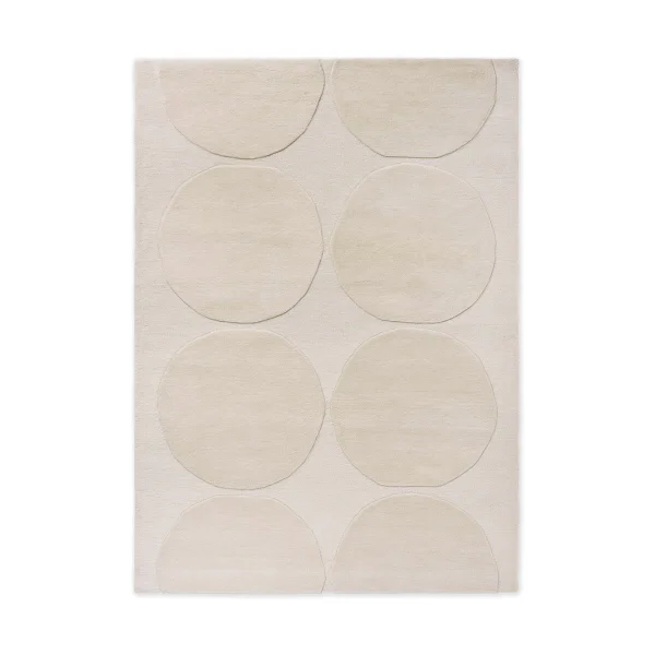 Marimekko Tapis en laine Isot Kivet Natural White, 200x280 cm