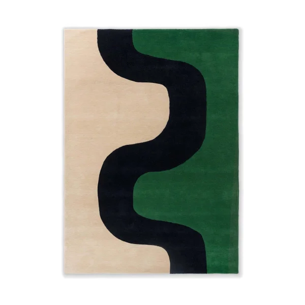 Marimekko Tapis en laine Seireeni Green, 140x200 cm