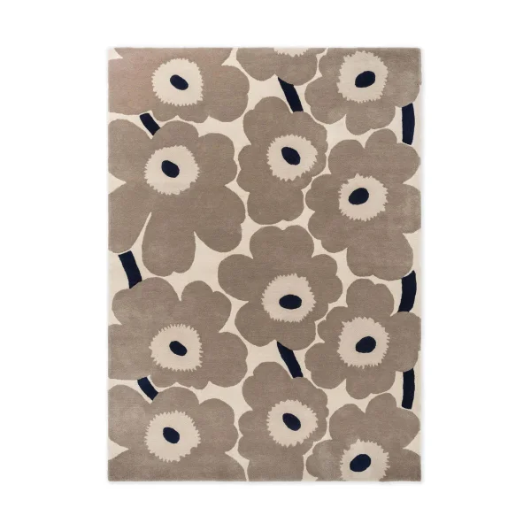 Marimekko Tapis en laine Unikko Greige, 140x200 cm