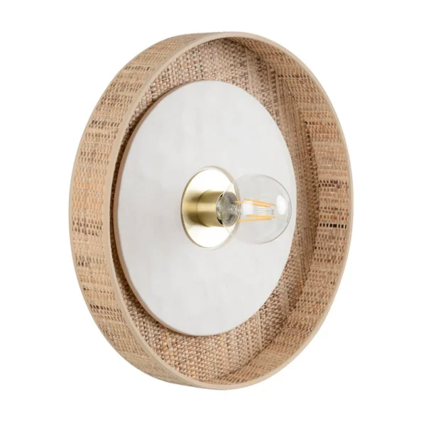 MARKET SET - Applique murale Portinatx blanche, Ø40cm