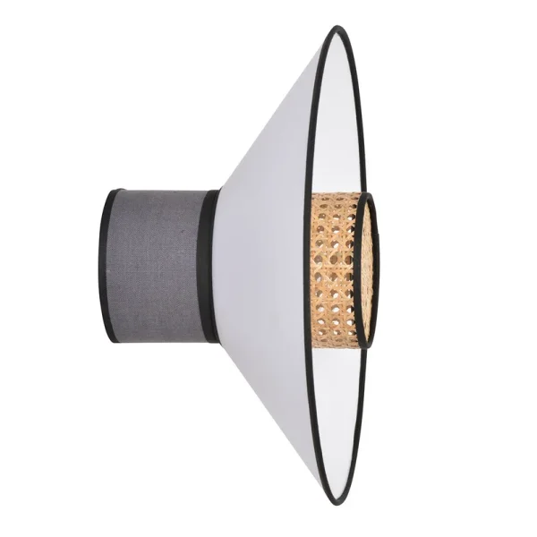 MARKET SET - Applique murale Singapour, anthracite/blanc