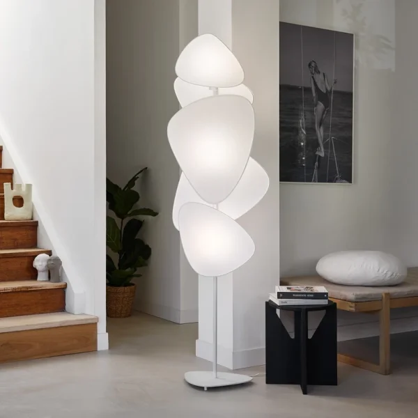 MARKET SET - Lampadaire Screen Papier blanc Hauteur 179 cm