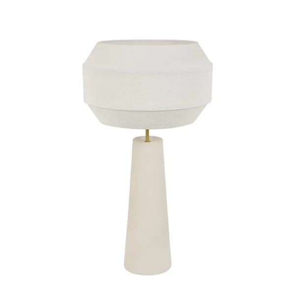 MARKET SET - lampe de table Cosiness 85 cm blanc métal/tissu