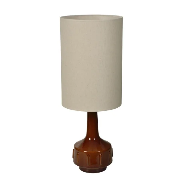 MARKET SET - Lampe de table Jimmy, marron/beige, hauteur 83 cm