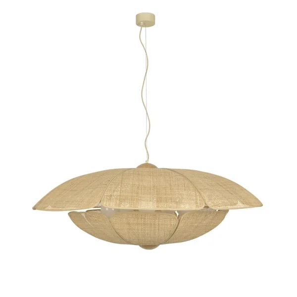 MARKET SET - Suspension Coquillage 110 cm, rotin naturel