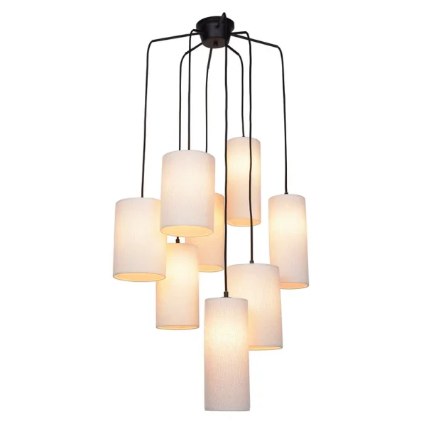 MARKET SET - Suspension Cosiness à 8 lampes, ronde