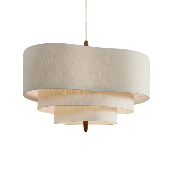 MARKET SET - Suspension textile Pebble crème Ø 78 cm