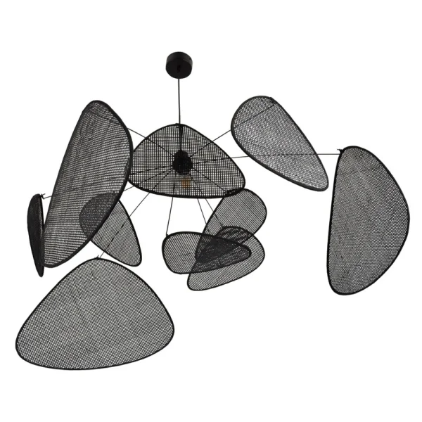 MARKET SET - Suspension XL, 60 cm, noir, rotin