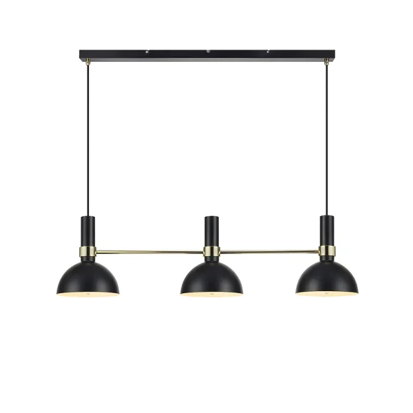 Markslöjd - Larry 3 Suspension Black/Brushed Brass