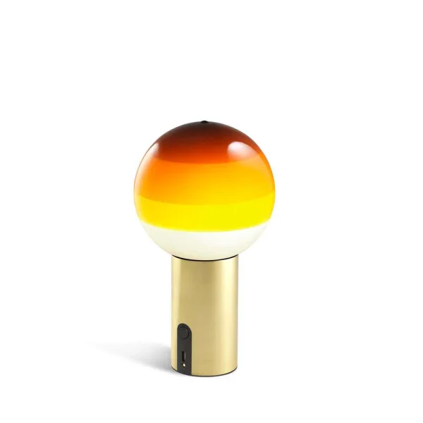 Marset - Dipping Light Portable Lampe de Table Amber/Brushed Brass