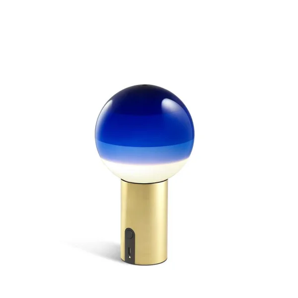 Marset - Dipping Light Portable Lampe de Table Blue/Brushed Brass