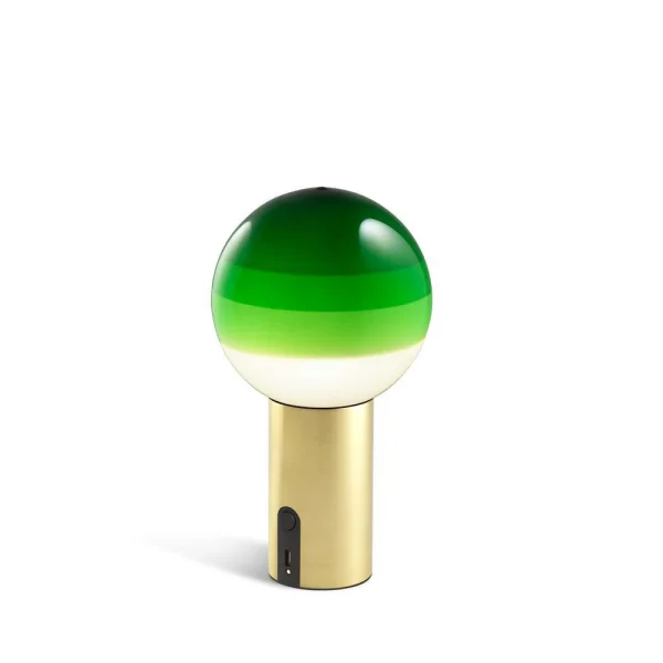 Marset - Dipping Light Portable Lampe de Table Green/Brushed Brass