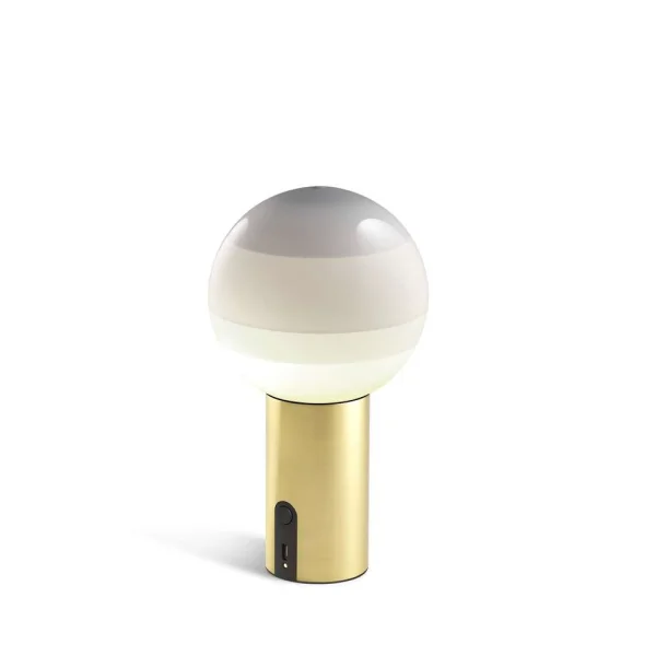 Marset - Dipping Light Portable Lampe de Table Off-White/Brushed Brass