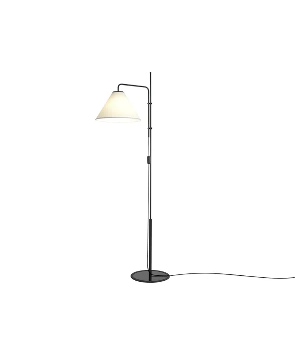 Marset - Funiculi Fabric Lampadaire Noir-Blanc