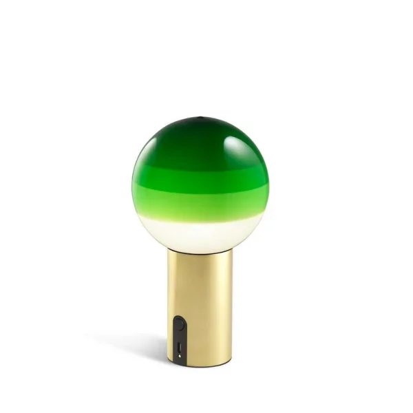 MARSET - lampe à poser LED rechargeable Dipping Light, vert/laiton