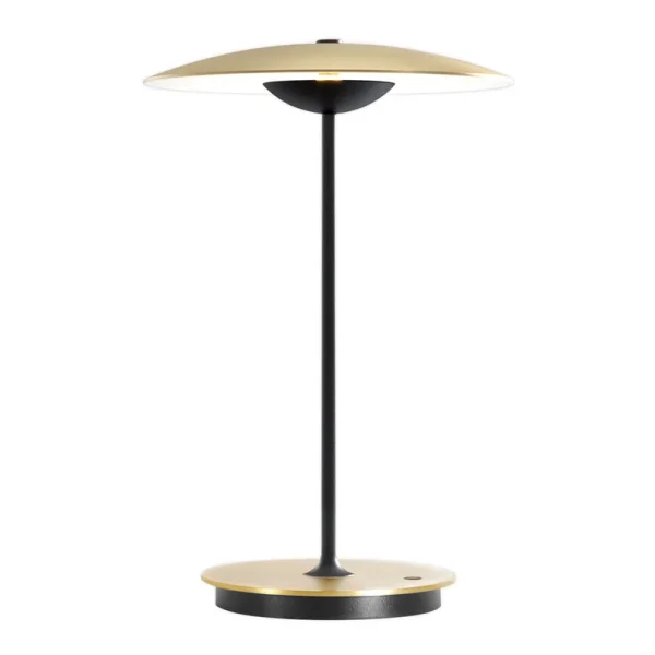 MARSET - Lampe de table LED rechargeable Ginger Aluminium, laiton/blanc