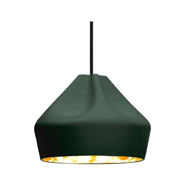 Marset - Pleat Box 24 LED Suspension Sombre Vert/Or