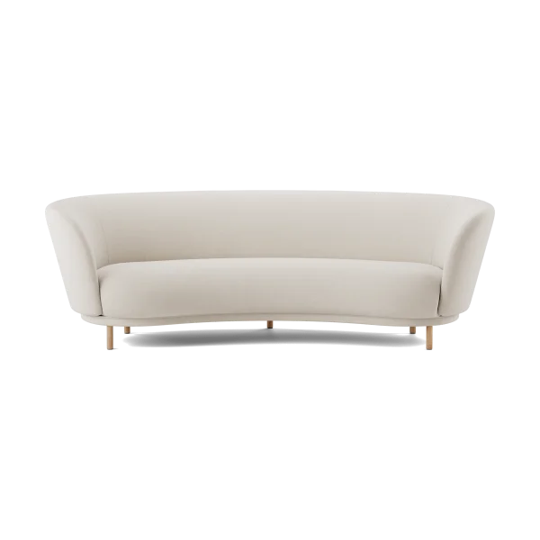 Massproductions Canapé Dandy 3 places Natural oak-Linara 05 Porridge